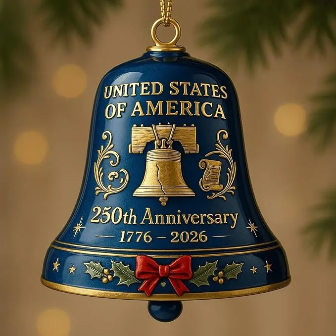 🔥United States 250th Anniversary Bell Ornament